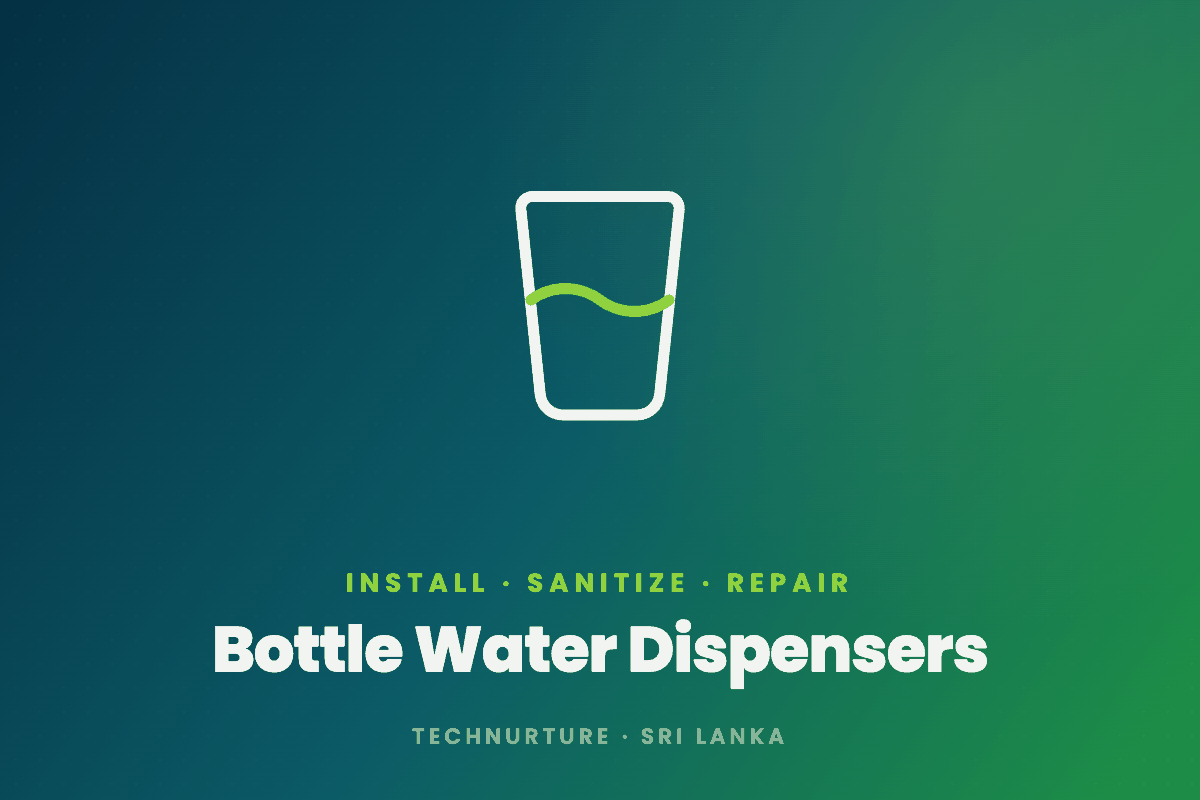 Bottle water dispenser servicing by TechNurture — installation, sanitization and repair