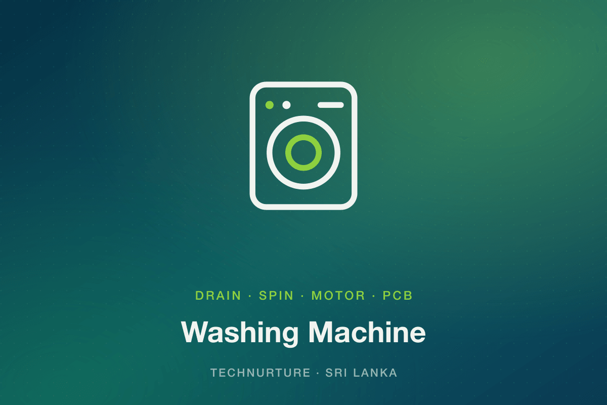 TechNurture technician repairing a front-load washing machine